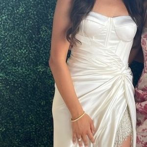 Custom White Evening Gown